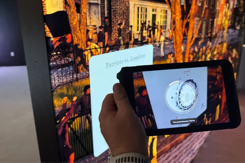 tablet scans to help take visitors into the moment