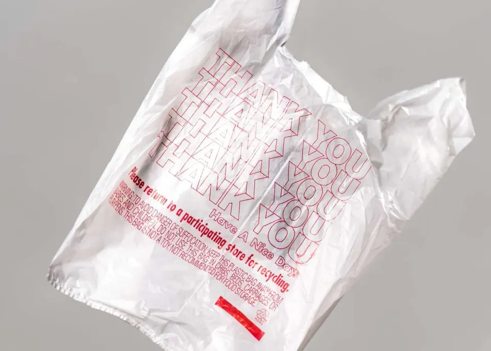 A plastic grocery bag (via Christopher Vega on Unsplash)