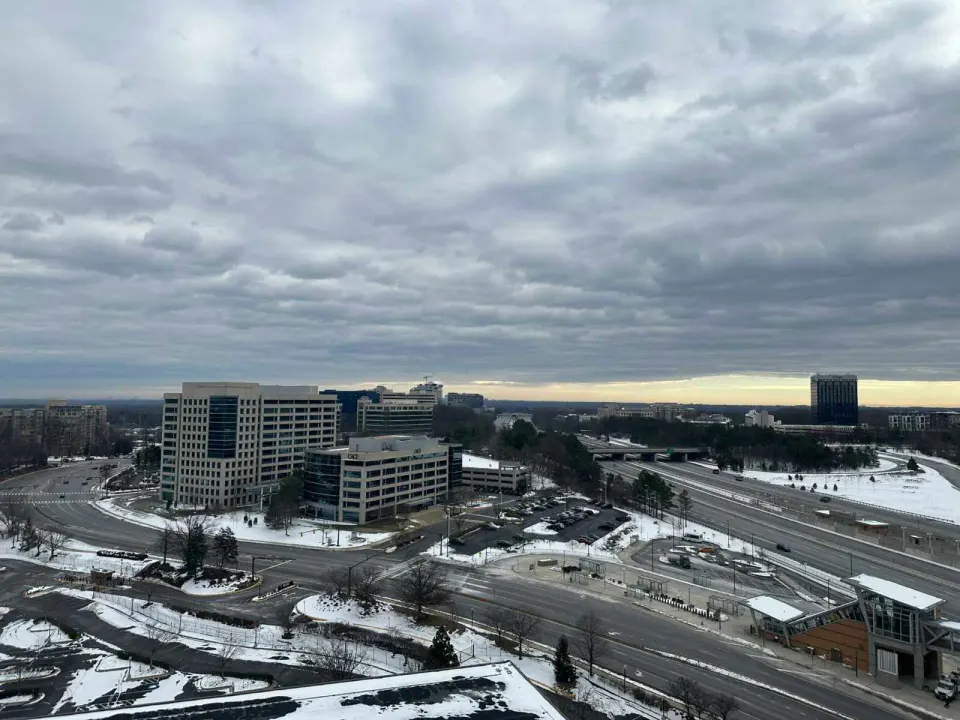 Sunset Hills Road near the Reston Town Center Metro station (staff photo by Angela Woolsey)