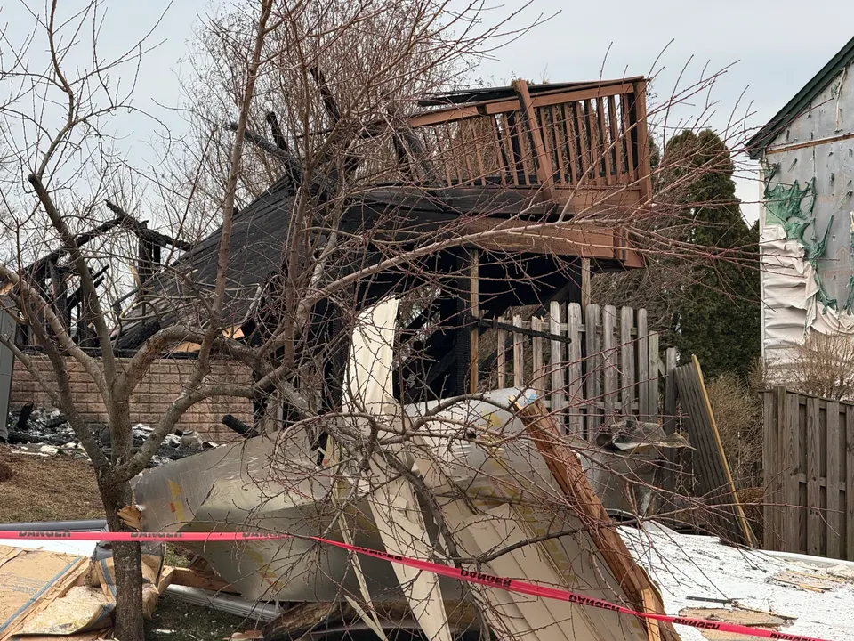 burnt down home