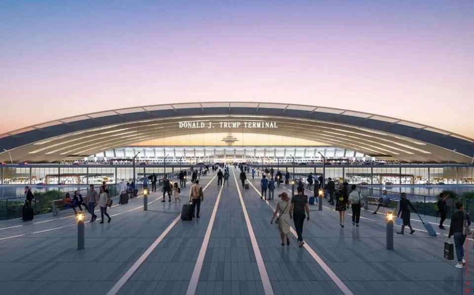 New terminal for Dulles Airport proposed by Bermello Ajamil and Partners (via Zaha Hadid Architects)