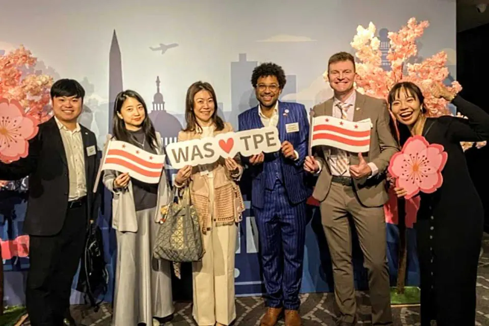 Metropolitan Washington Airports Authority officials attend an event in Taipei, Taiwan (via MWAA)