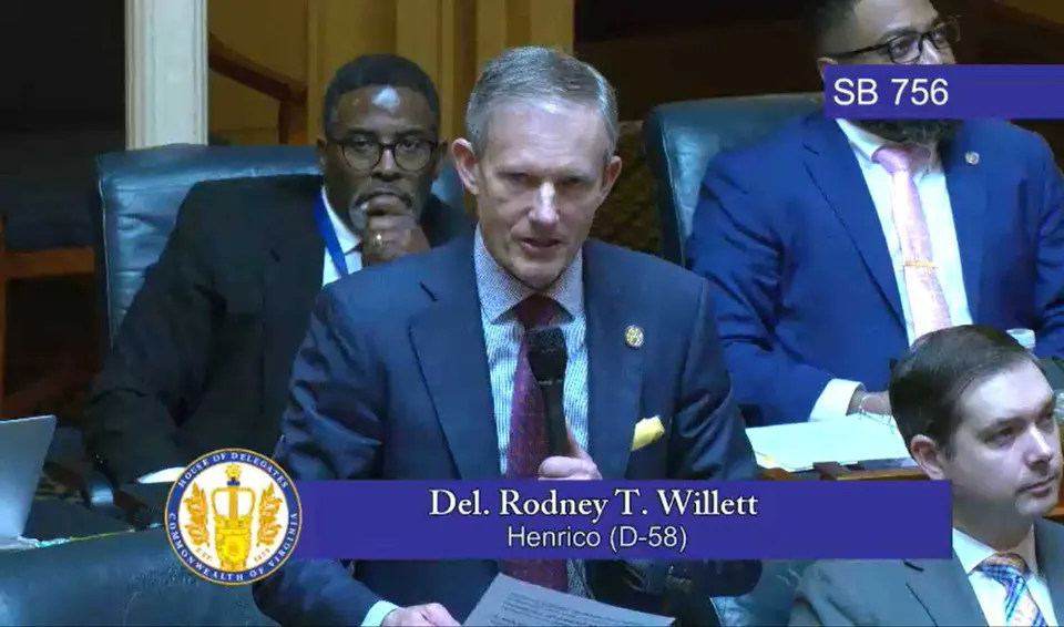 Del. Rodney Willett asks the House of Delegates to pass Sen. Scott Surovell’s Fairfax County casino bill (via Virginia House of Delegates)