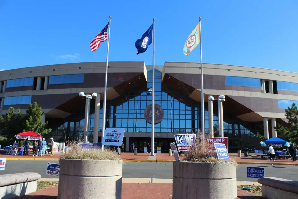 The Fairfax County Government Center (staff photo by Jared Serre)
