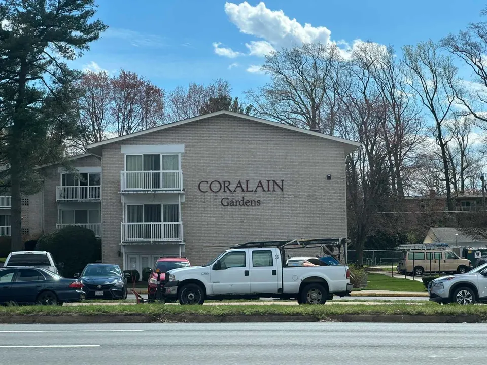 Coralain Gardens apartments in West Falls Church (staff photo by Angela Woolsey)
