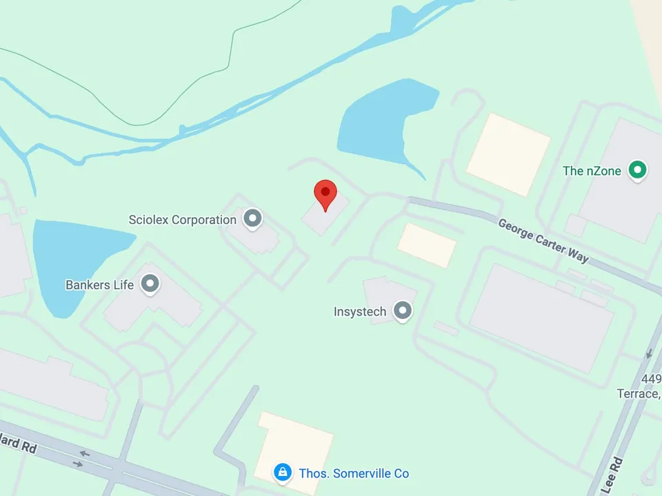 The location of Fairfax County’s newly-purchased mental health crisis facility at 14554 Lee Road in Chantilly (via Google Maps)