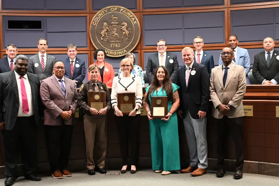Recipients of 2025 A. Heath Onthank Awards (courtesy Fairfax County)