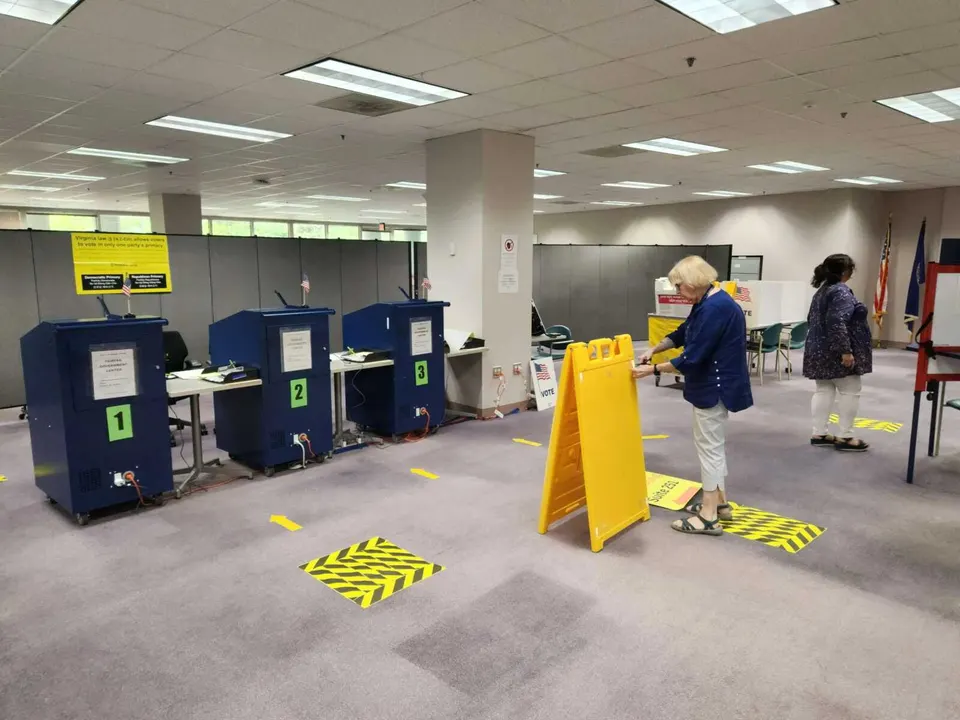 Fairfax County election staff prepare for early voting for the Aug. 4, 2026 primary (via Fairfax County Office of Elections/Bluesky)