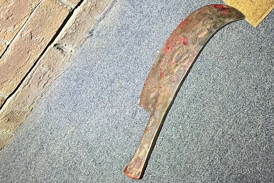 Bloodstained knife