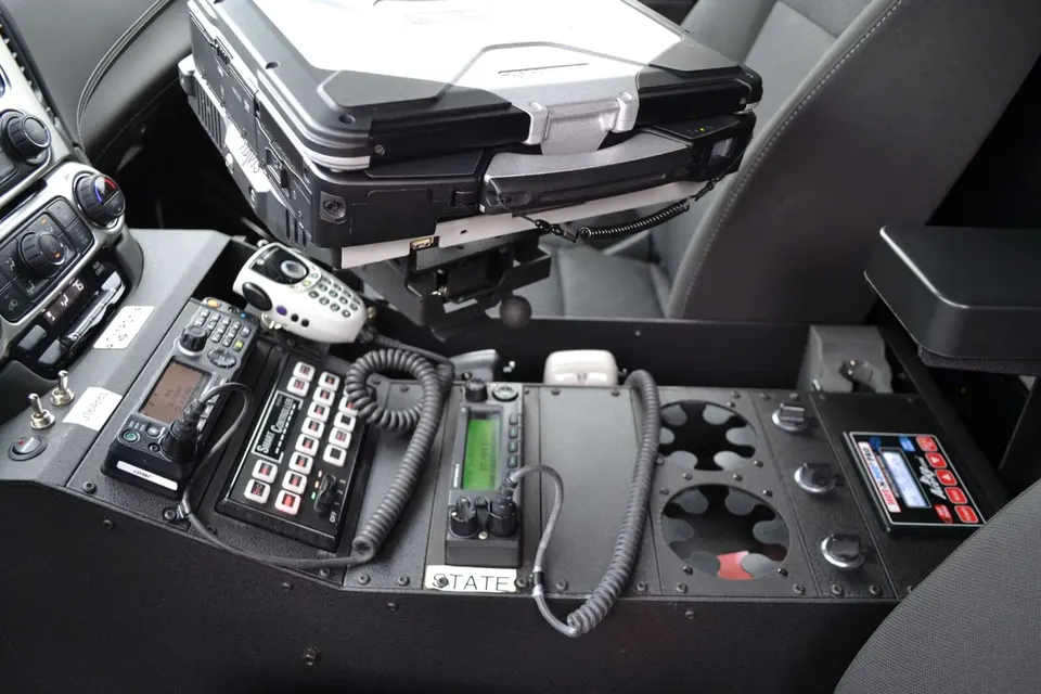 Fairfax County Police Department’s in-car radio system (via FCPD/Facebook)