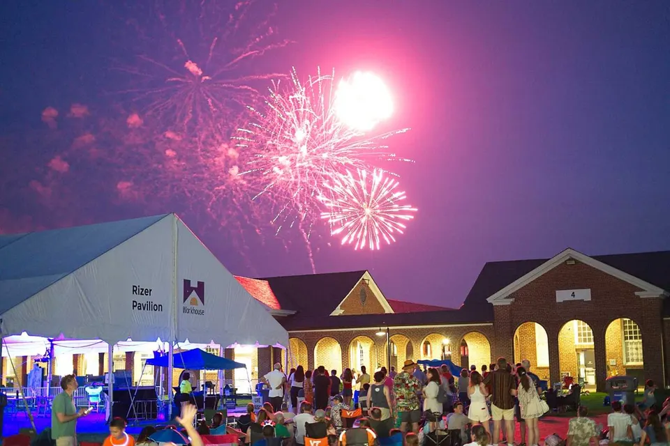 Fireworks light up the night at the Workhouse Arts Center (courtesy Workhouse Arts Center)