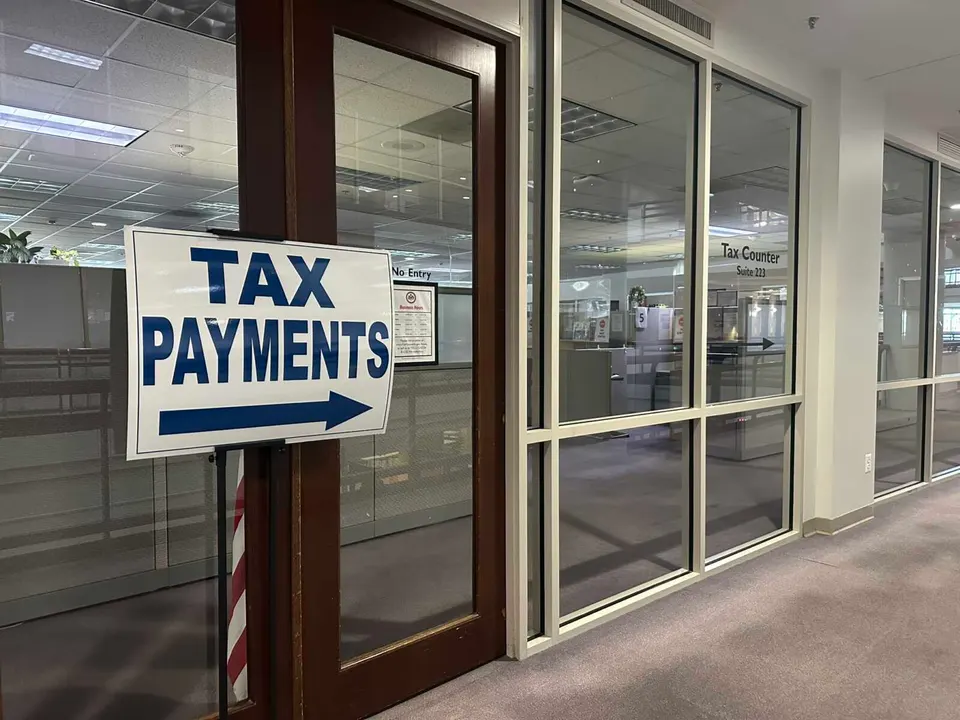 Tax office in the Fairfax County Government Center (staff photo by Angela Woolsey)