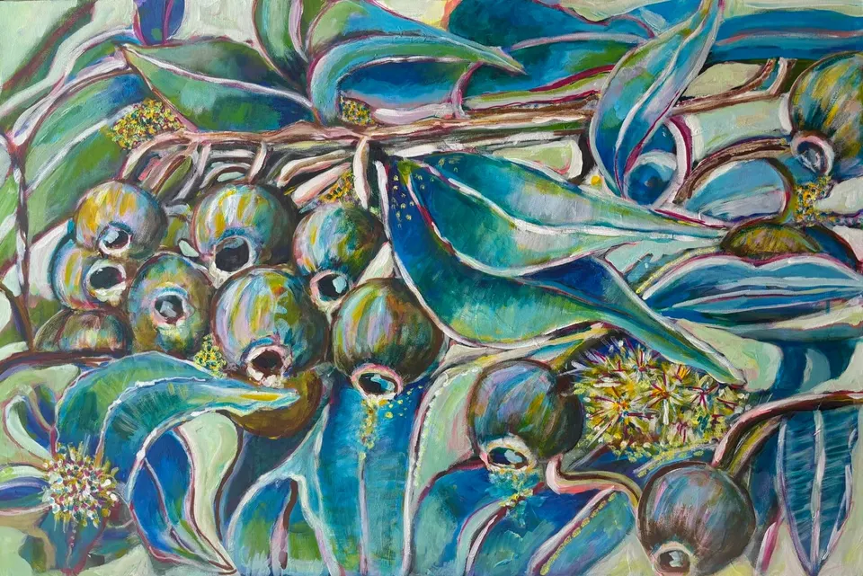 Roxanne Kaylor's "Gum Nut” will be on display in Falls Church Art's All-Members A-L Show, opening with a meet-the-artists reception this Saturday evening, June 6. Courtesy FCA.