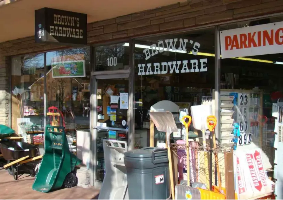 Founded in 1883, Brown's Hardware at 100 W. Broad St., is the City's oldest, most iconic retailer. The hardware store will shutter by April 1. Courtesy Visit Falls Church.