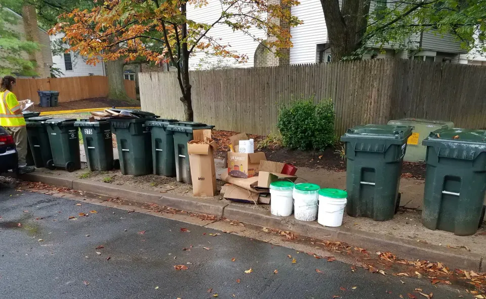 Could you use an "Organics Bin" for yard waste and composting? Courtesy City of Falls Church Solid Waste Task Force.