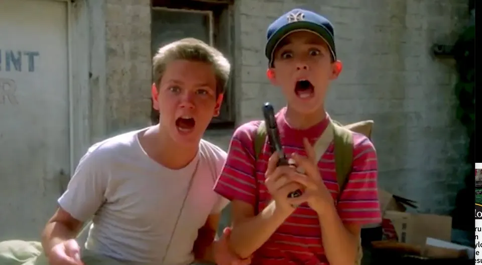 "The boys experience a series of terrifying adrenaline rushes...." IMDb video screen capture.
