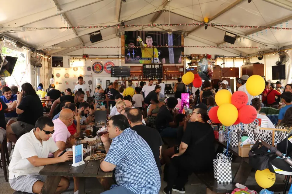 A COPA Tysons watch party at Shipgarten (courtesy Tysons Community Alliance)