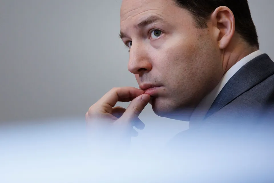 Brendan Banfield looks on during the double murder trial for Brendan Banfield in Fairfax County Circuit Court, Wednesday, Jan. 14, 2026, in Fairfax, Va. (AP Photo/Tom Brenner,...