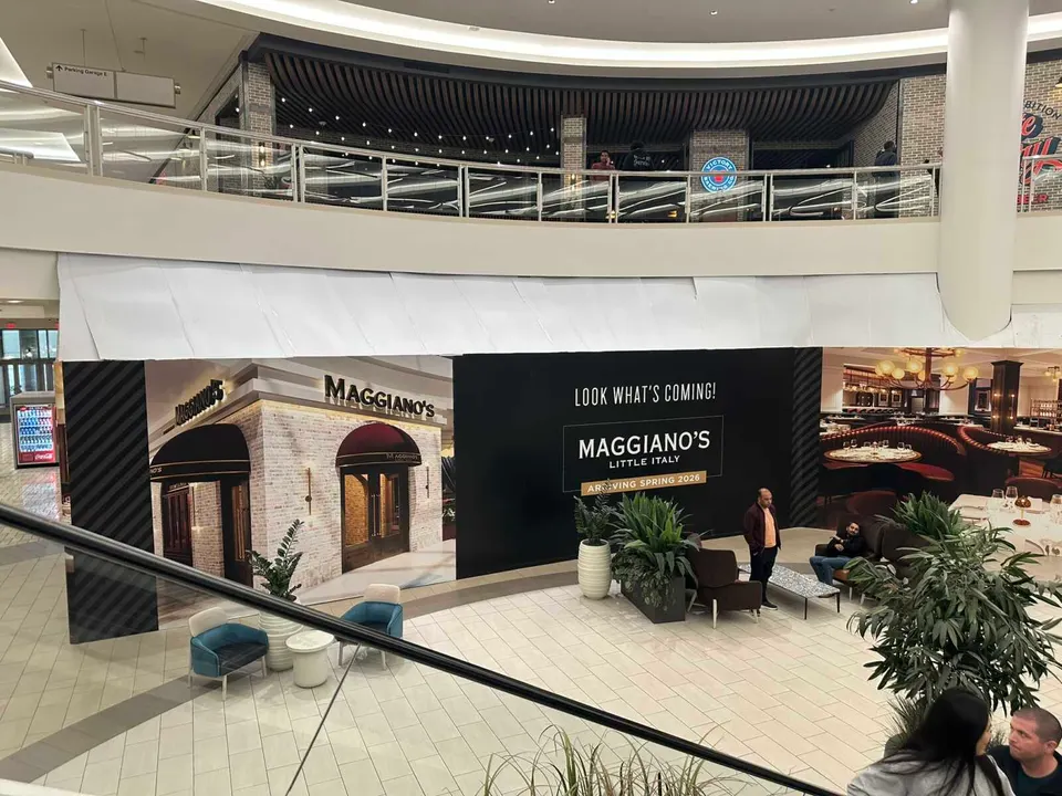 Maggiano’s Little Italy will open in Tysons Corner Center’s east end (staff photo by Angela Woolsey)