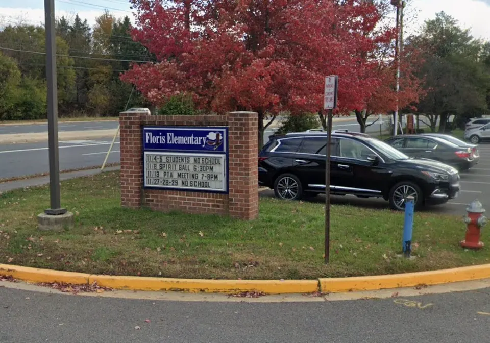 Sign for Floris Elementary School in Herndon (via Google Maps)