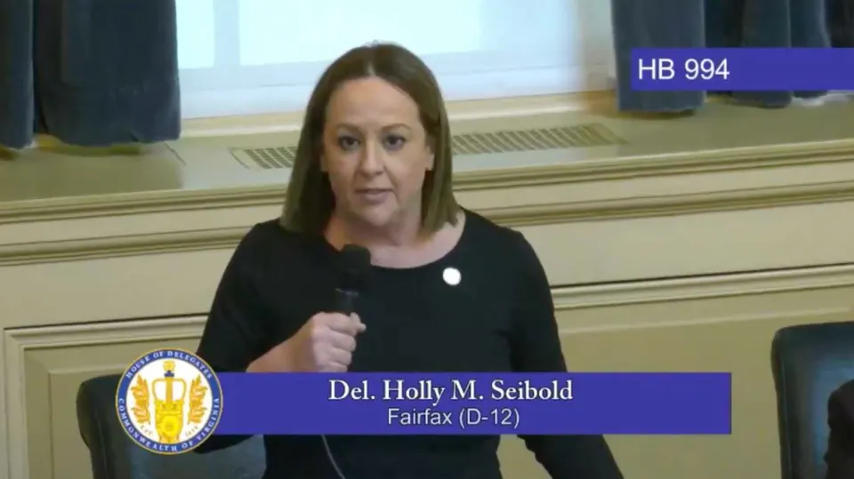 Del. Holly Seibold speaks about HB 994 on the House floor (via Virginia General Assembly)