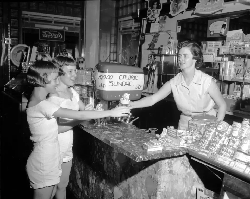 "I’d chat with Mrs. McCool while making my purchase and eat the ice cream before I got back on my bike, since the wind melted it faster...." Author not in photo. Courtesy Delish.