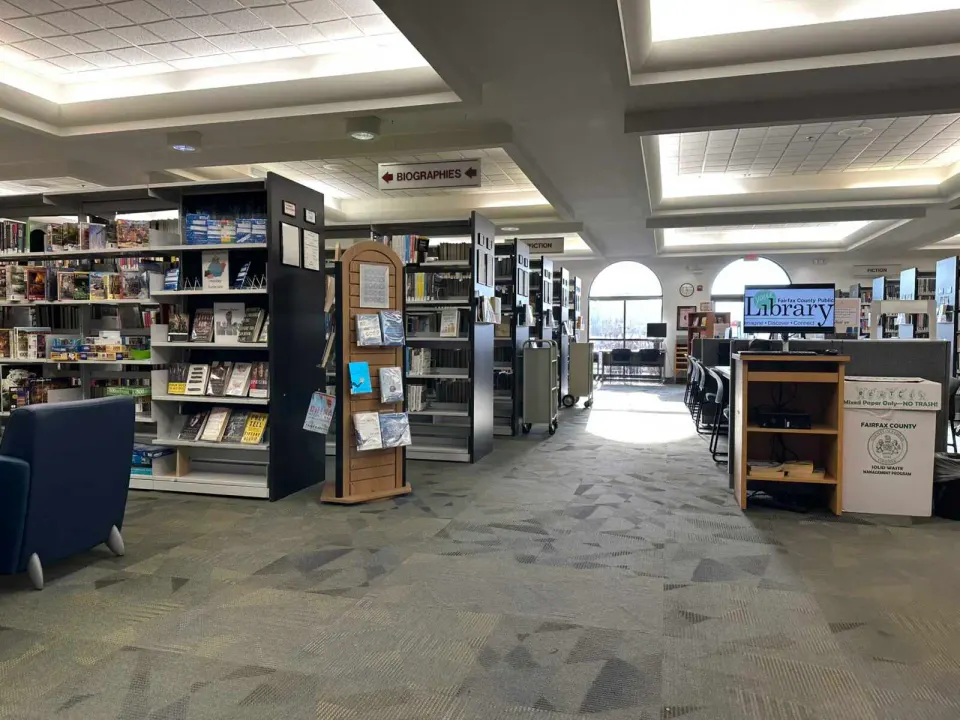 Inside Patrick Henry Library in Vienna (staff photo by Angela Woolsey)