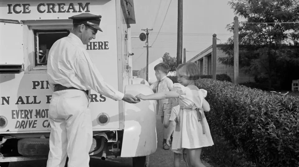 "I often chose chocolate-covered vanilla ice cream on a stick, called a 'Smoozie.'" Courtesy Good Humor.
