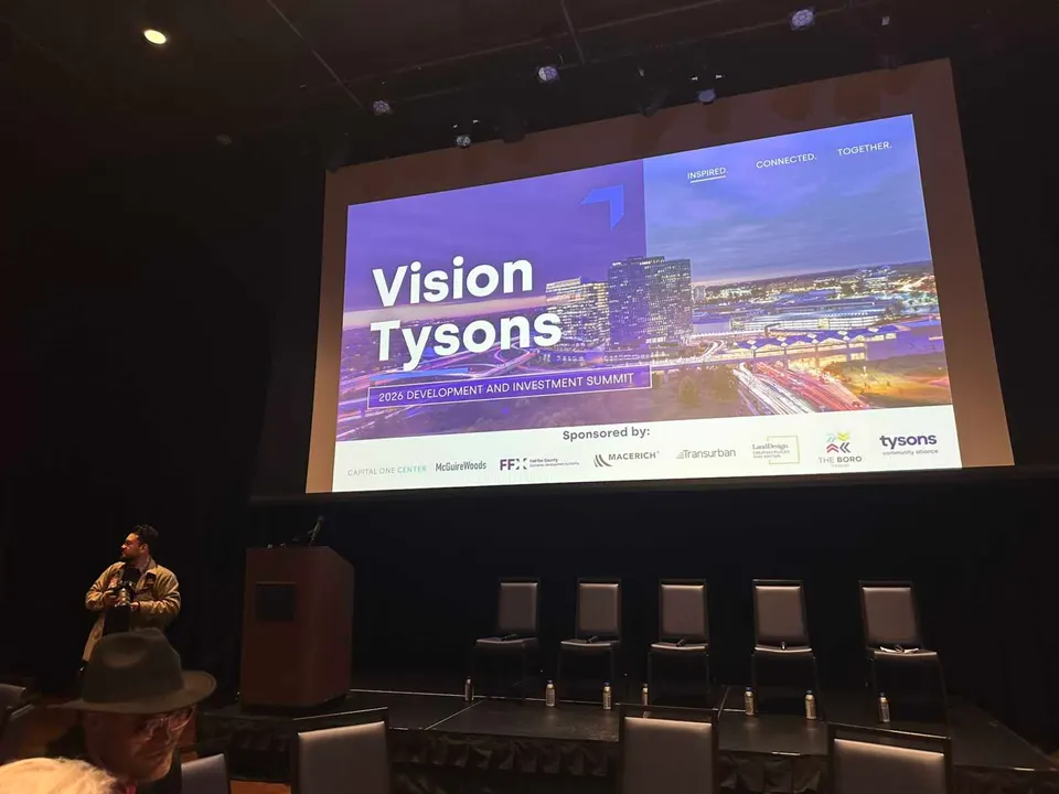The Tysons Community Alliance held a Vision Tysons summit on the area’s economy and development at Capital One Hall on March 12, 2026 (staff photo by Angela Woolsey)