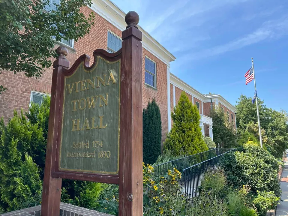 Vienna Town Hall (staff photo by Angela Woolsey)