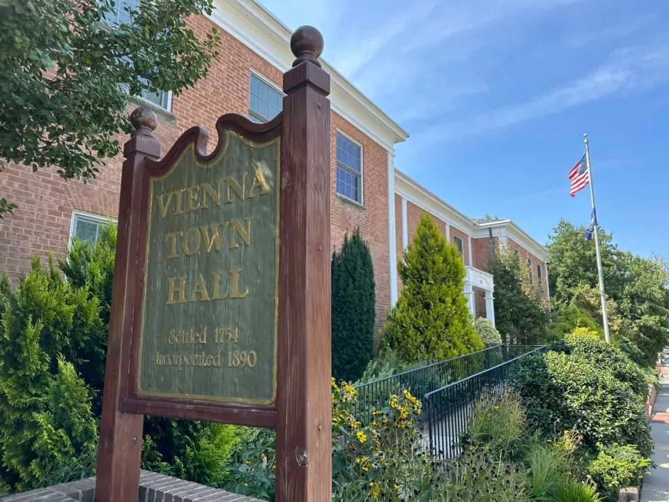 Vienna Town Hall (staff photo by Angela Woolsey)
