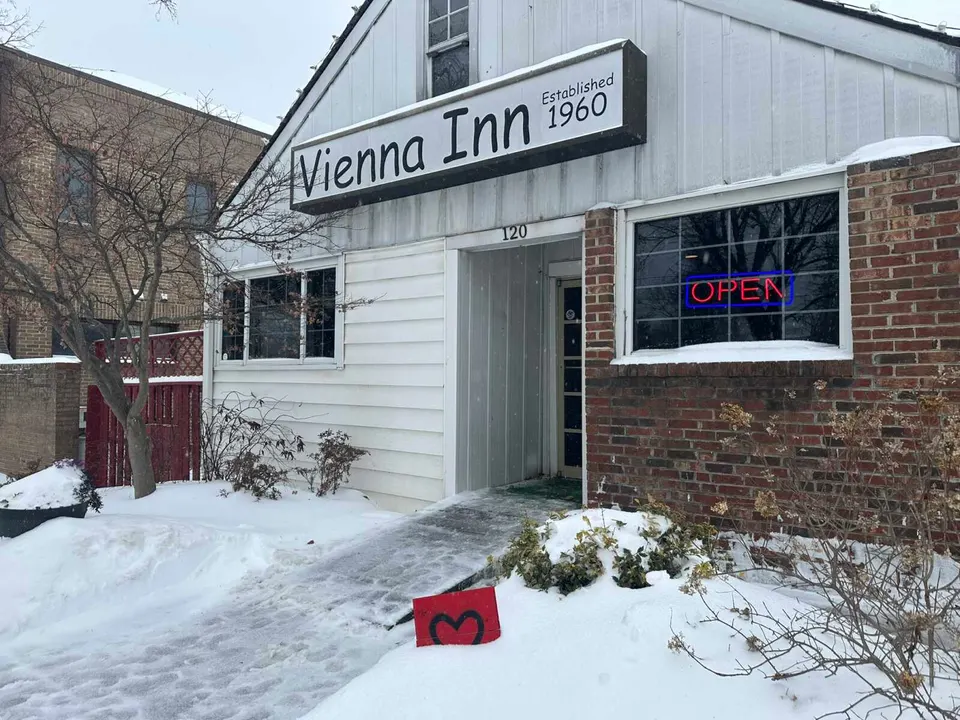 Vienna Inn during Winter Storm Fern (staff photo by Angela Woolsey)
