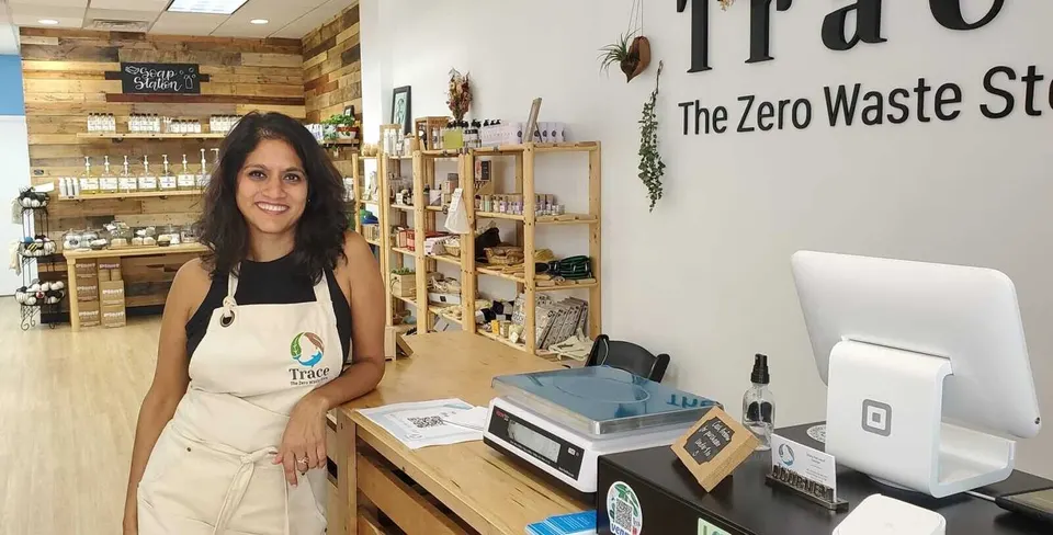 Trace owner Mala Persaud in the Vienna store (courtesy Mala Persaud)