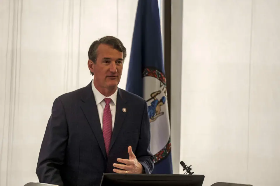Virginia Gov. Glenn Youngkin announces Alarm.com expansion in Tysons in February 2022 (staff photo by Jay Westcott)